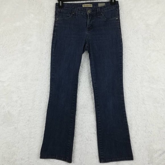 Nine West Womens Jeans Vintage Boho Boot Cut Blue Pockets Dark Wash Mid Rise 4 - Picture 1 of 10